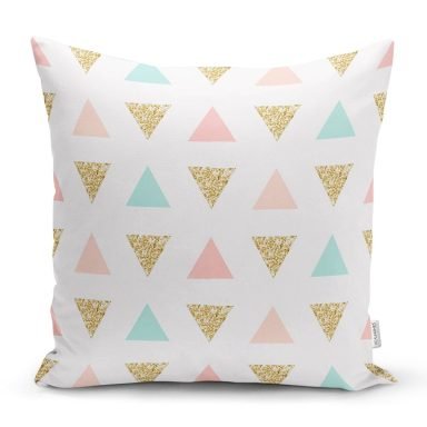 Üçgen Geometrik Şekiller Özel Tasarımlı Yastık Kırlent Kılıfı