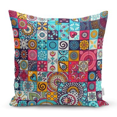 RealHomes Mozaik Desenli Özel Tasarım Yastık Kırlent Kılıfı