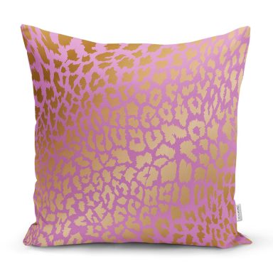 Renkli Zeminde Parlak Gorunumlu Çizim Dijital Baskılı Modern Yastık Kırlent Kılıfı