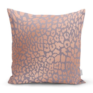 Renkli Zeminde Parlak Gorunumlu Çizim Dijital Baskılı Modern Yastık Kırlent Kılıfı