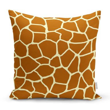 Renkli Zemin Üzerinde Geometrik Çizim Dijital Baskılı Modern Yastık Kırlent Kılıfı