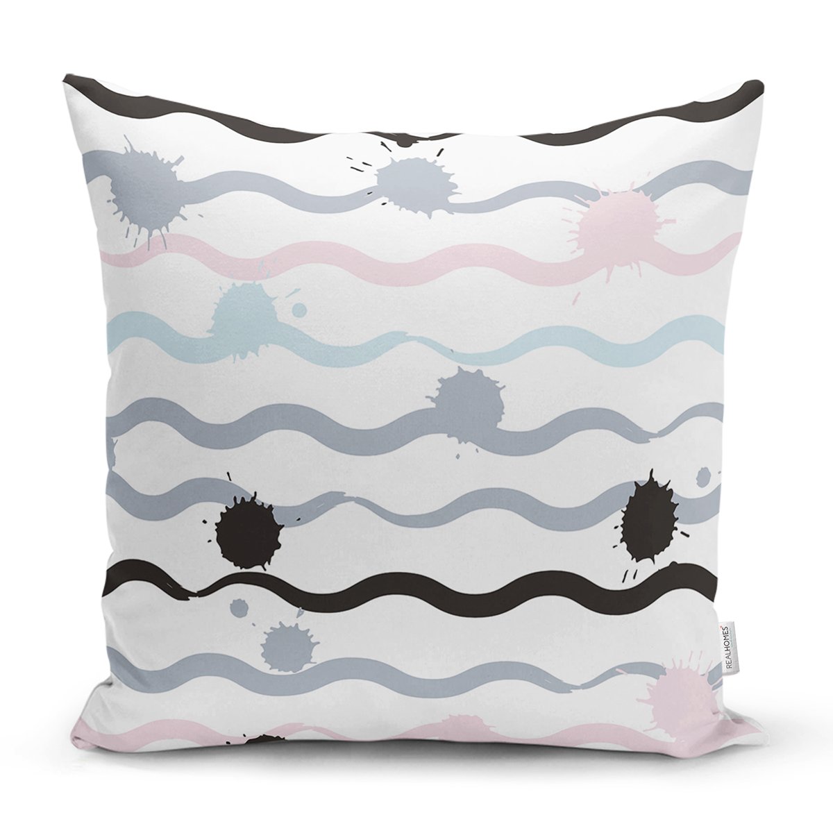 K7778-Beyaz-Zemin-Üzerinde-Modern-Çizgili-Zigzag-Desen-Modern-Yastık-Kırlent-Kılıfı