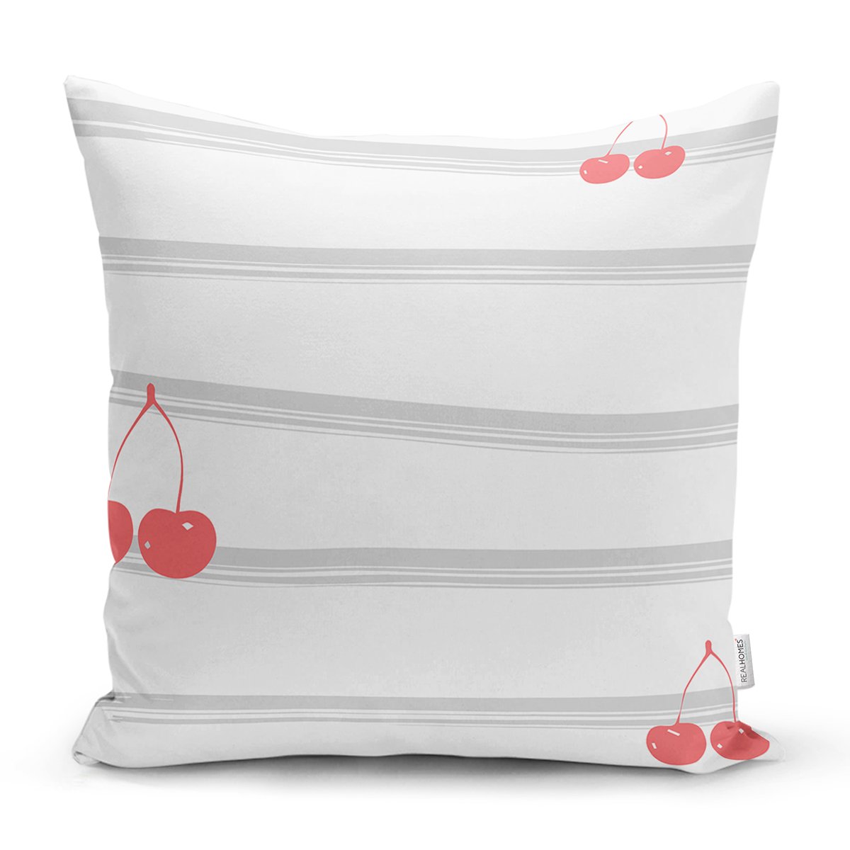 K7818-Beyaz-Zemin-Üzerinde-Gri-Modern-Çizgili-Kiraz-Desenli-Yastık-Kırlent-Kılıfı