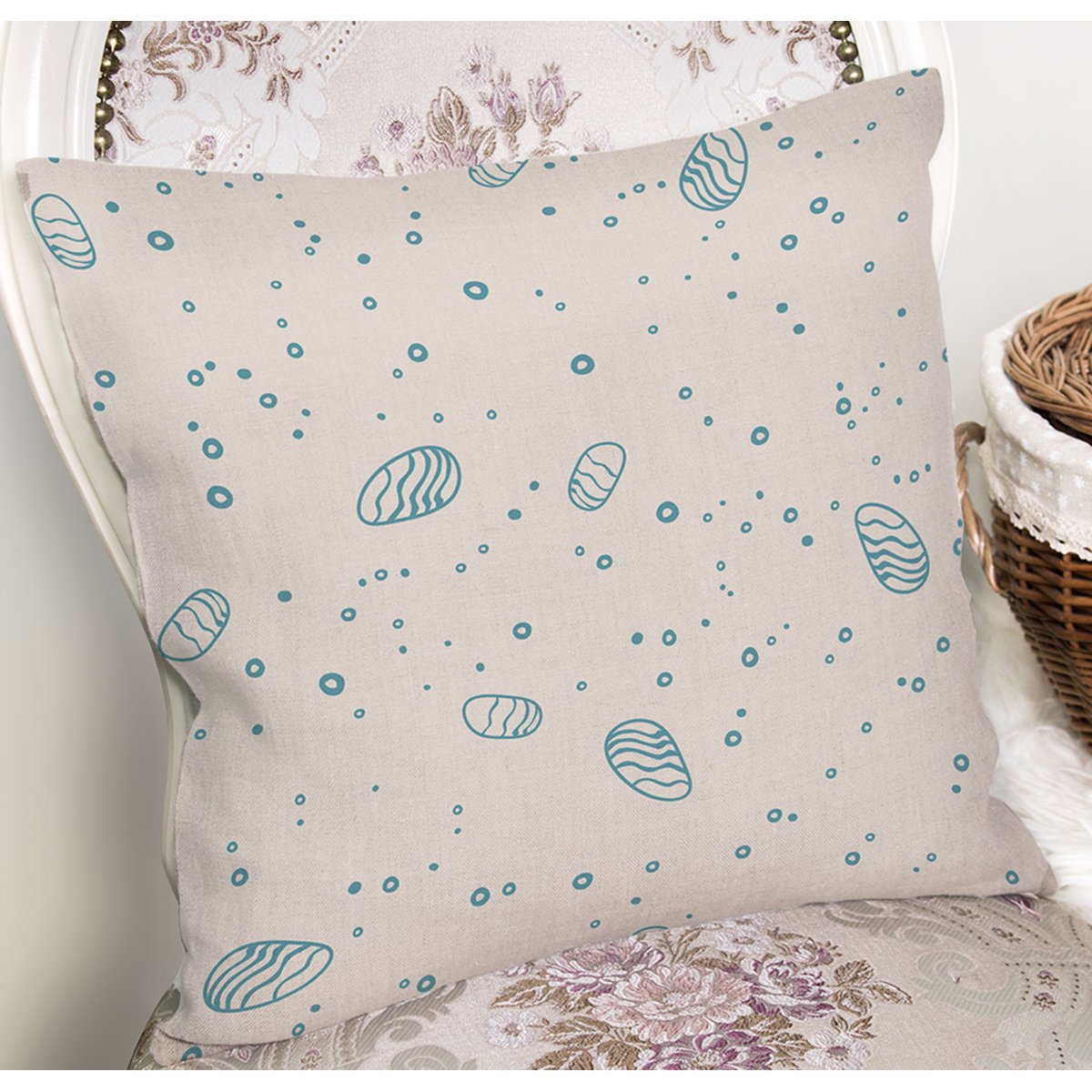 K7960-Pastel-Zeminli-Deniz-Kabuğu-Desenli-Dijital-Baskılı-Modern-Yastık-Kırlent-Kılıfı-1