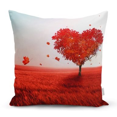 Kalpten Ağaç Desenli Dijital Baskılı Dekoratif Yastık Kırlent Kılıfı - K92